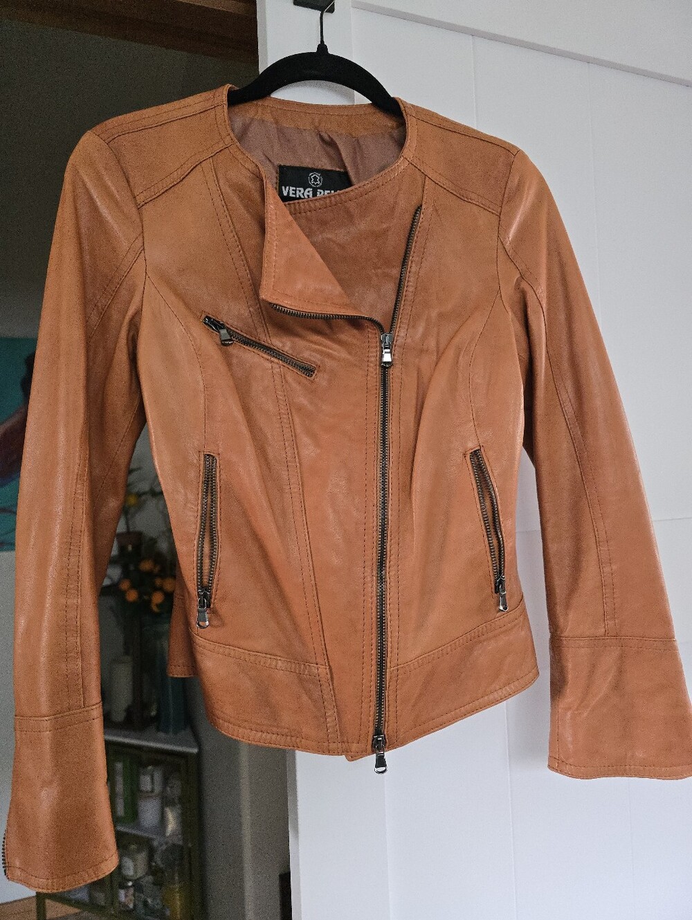 VERA PELLE Italian Leather Moto Jacket
